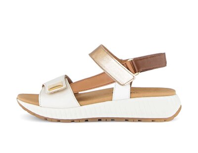 Sandalo con plateau multicolore