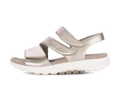 Sandalo con cinturino oro