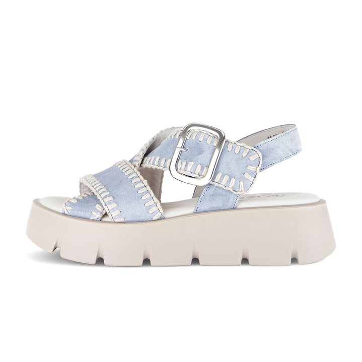 Sandale met plateauzool blauw #0