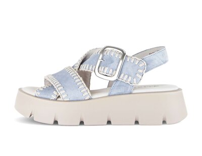 Sandale met plateauzool blauw