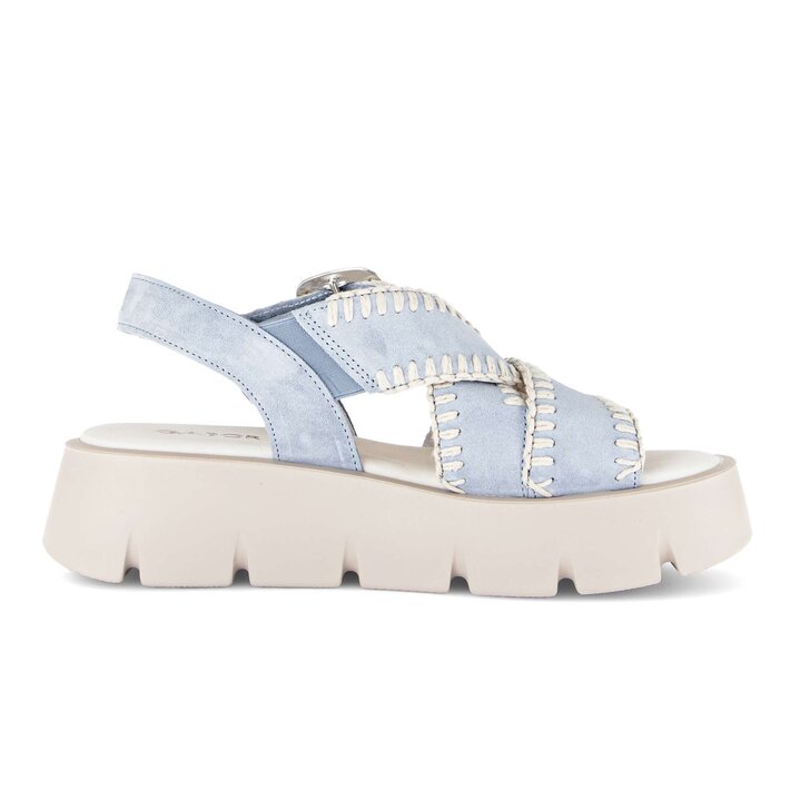 Sandale met plateauzool blauw #1