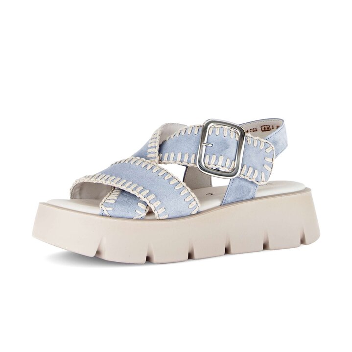 Sandale met plateauzool blauw #2