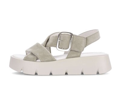 Sandale met plateauzool groen