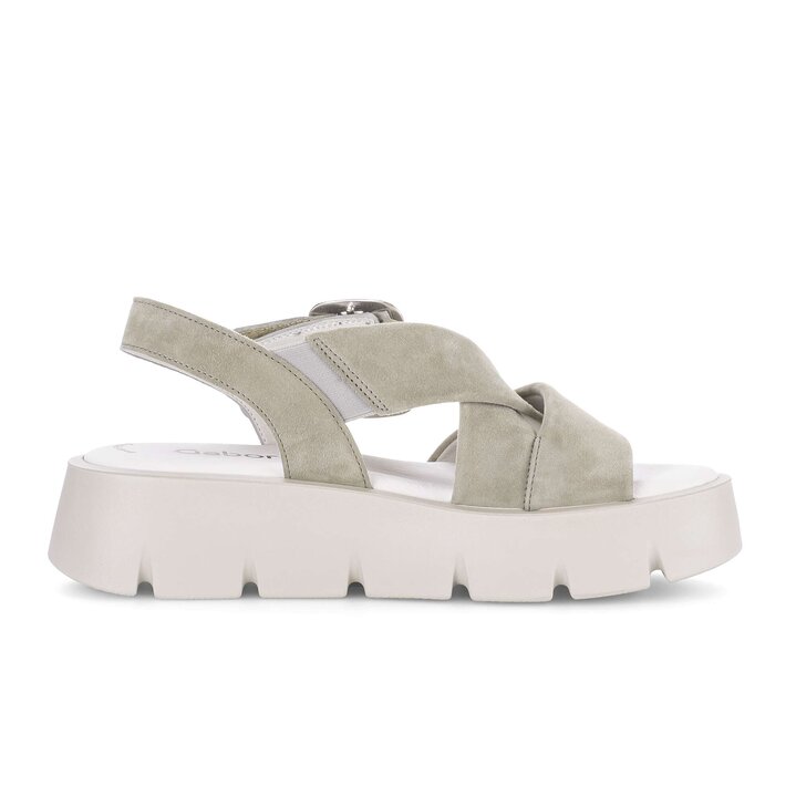 Sandale met plateauzool groen #1