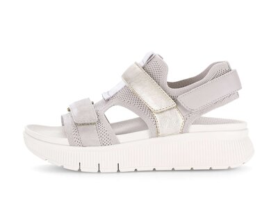 Sandale met plateauzool grijs