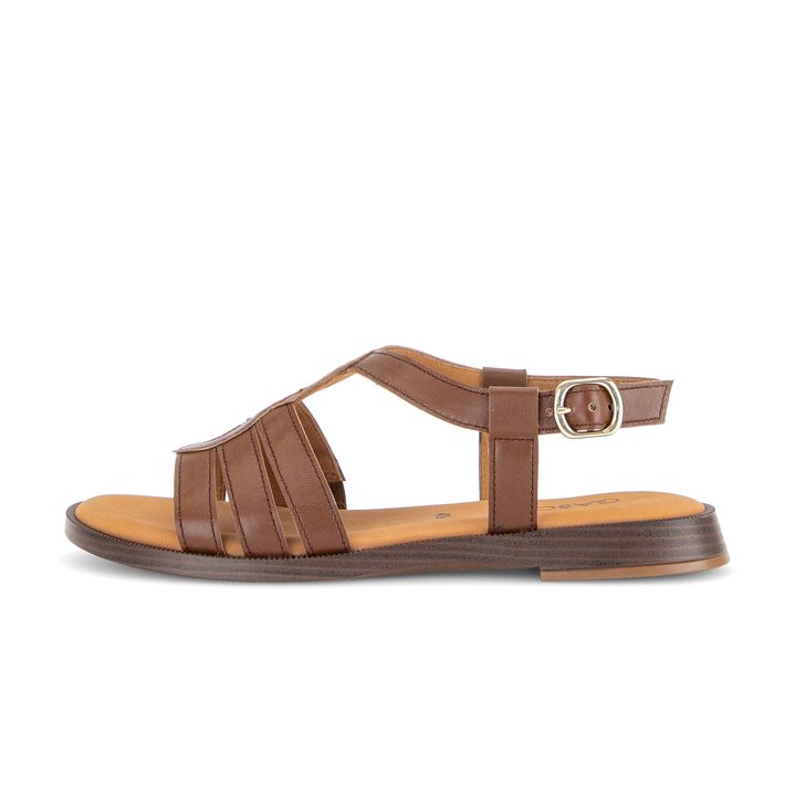 Sandal met riempjes bruin #0