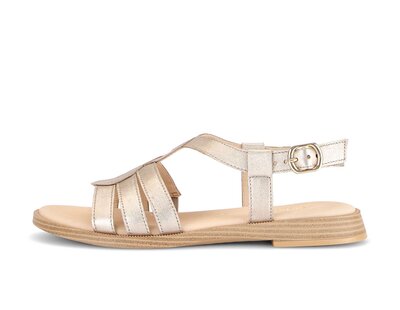 Sandal met riempjes goud