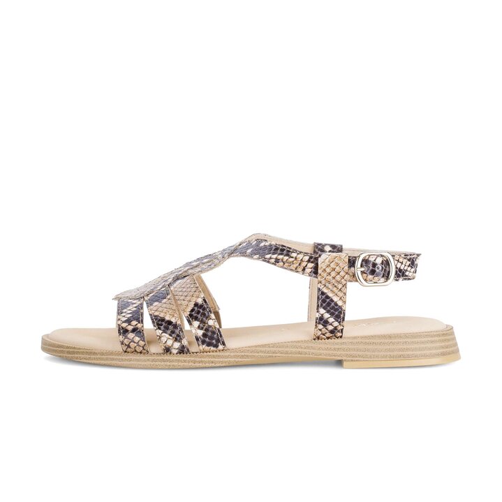Sandal met riempjes beige #0