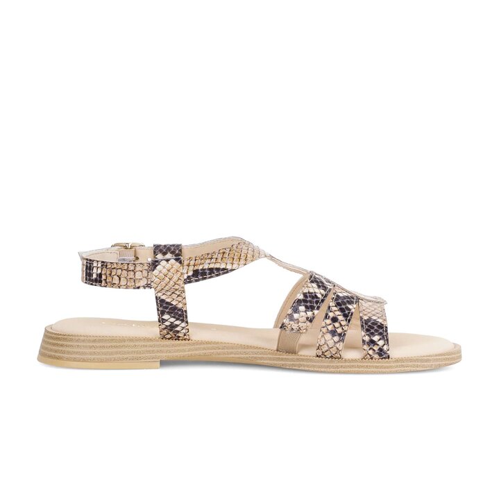 Sandal met riempjes beige #1