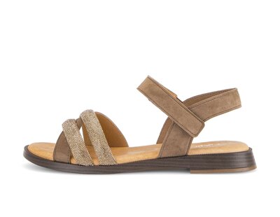 Sandal met riempjes bruin
