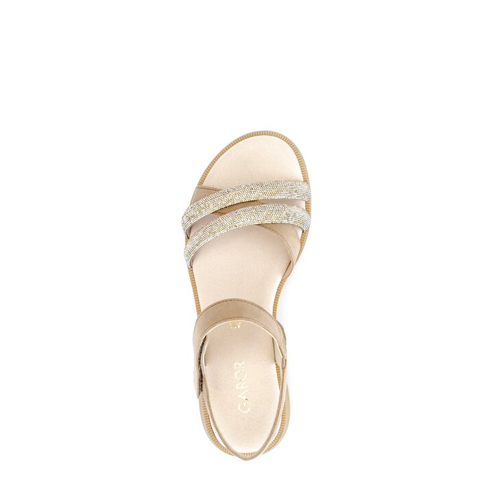 Sandal met riempjes beige #5