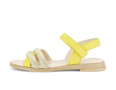 Sandal met riempjes geel