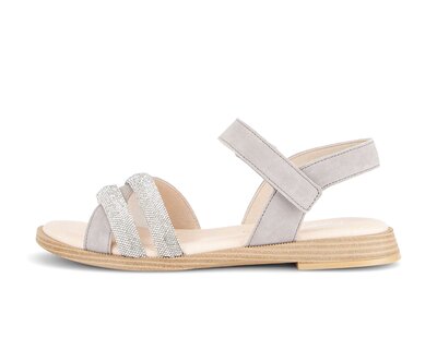 Sandal met riempjes grijs