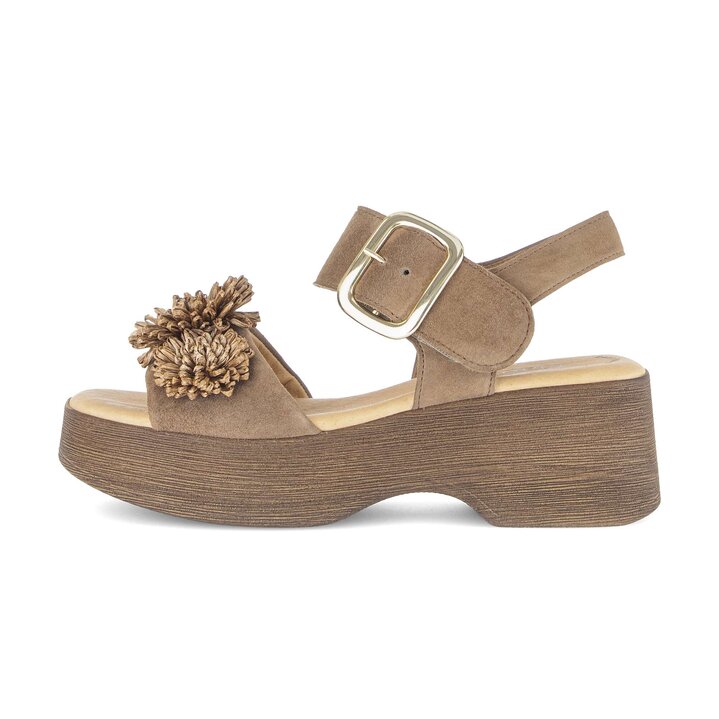 Sandal met riempjes bruin #0