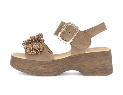 Sandal met riempjes bruin