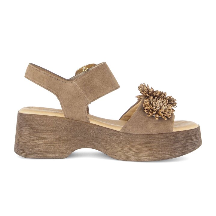 Sandal met riempjes bruin #1