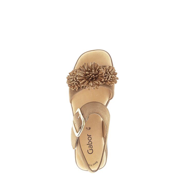 Sandal met riempjes bruin #5