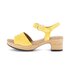 Sandale met plateauzool geel