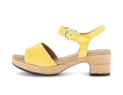 Sandale met plateauzool geel