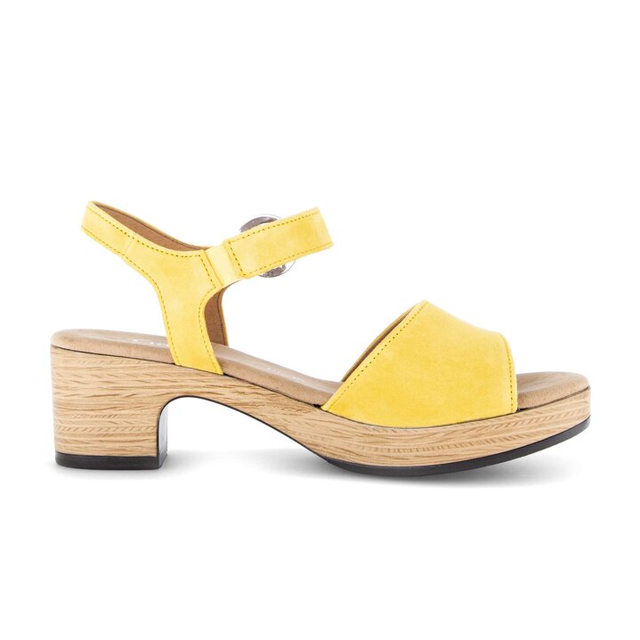 Sandale met plateauzool geel #1
