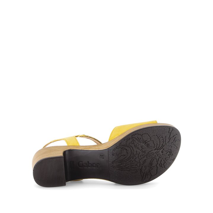 Sandale met plateauzool geel #4