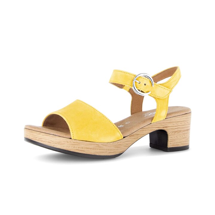 Sandale met plateauzool geel #2