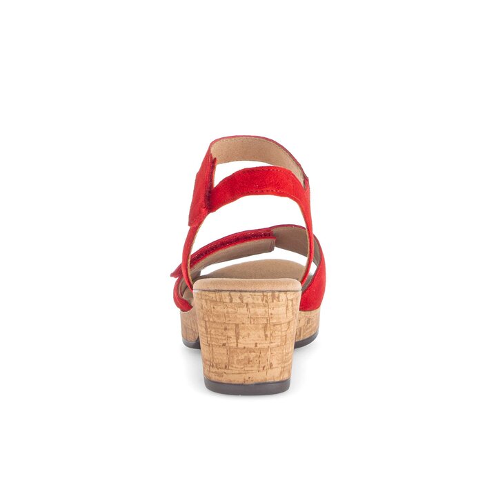 Sandale met plateauzool rood #3