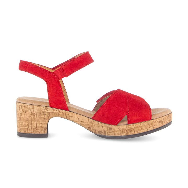 Sandale met plateauzool rood #1