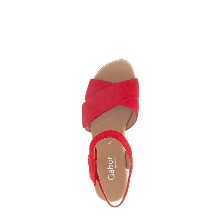 Sandale met plateauzool rood #5