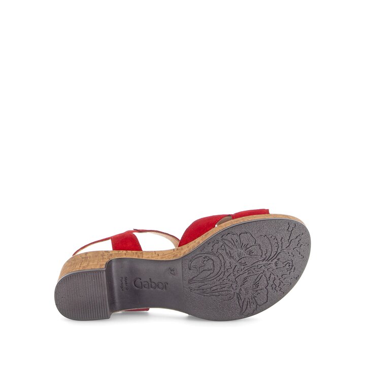 Sandale met plateauzool rood #4