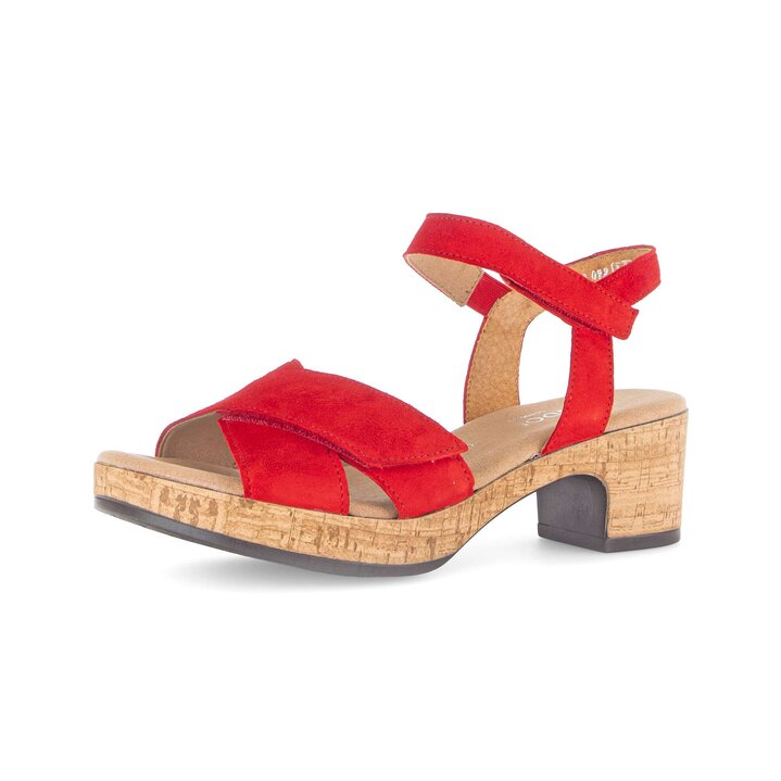 Sandale met plateauzool rood #2