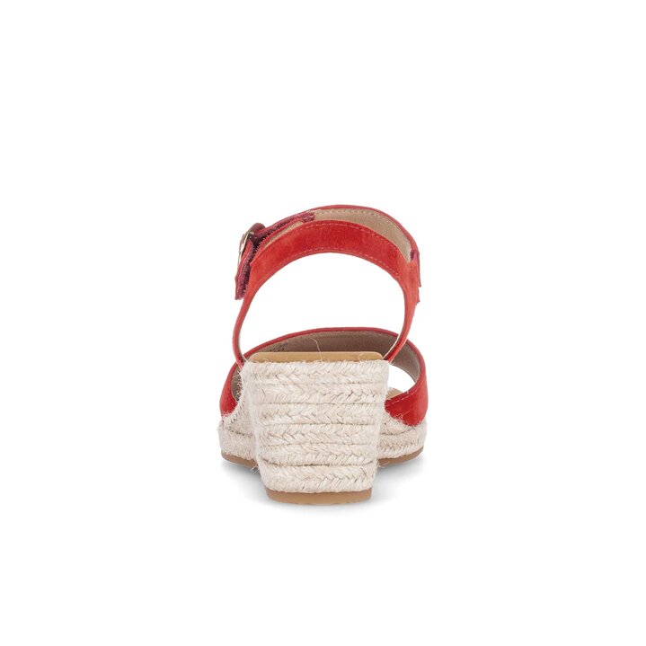 Sandalo con zeppa rosso #3