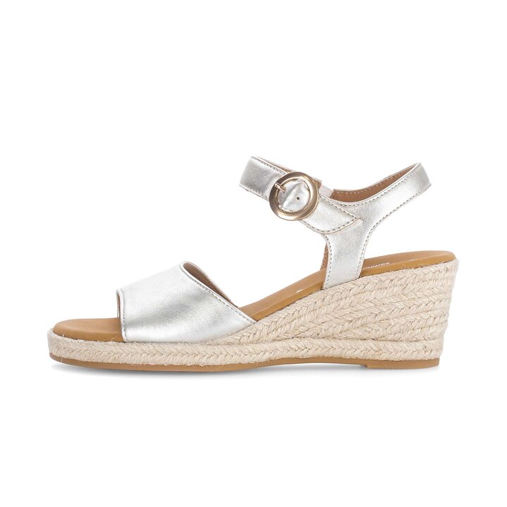 Sandalo con zeppa argento #0