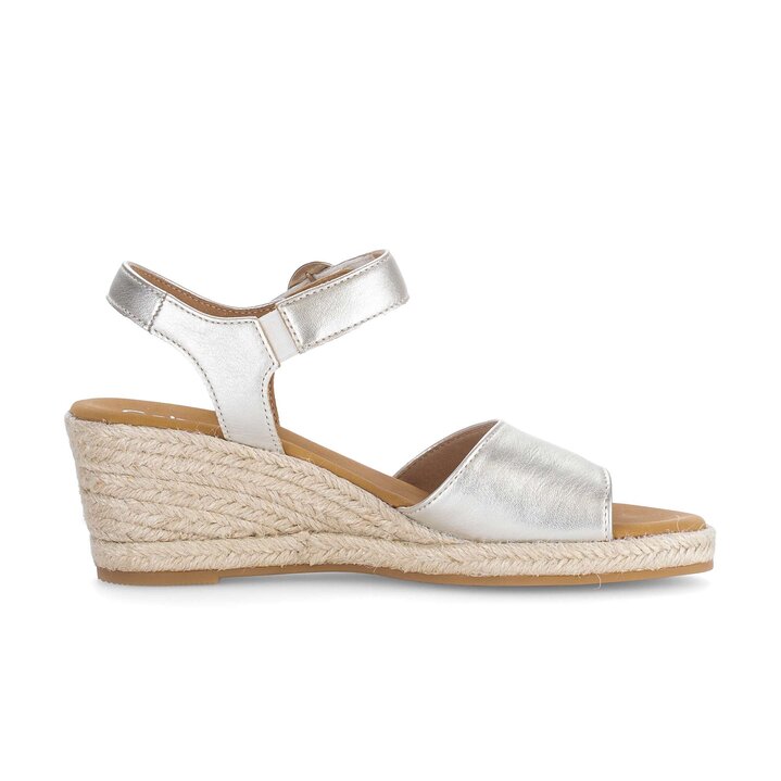 Sandalo con zeppa argento #1