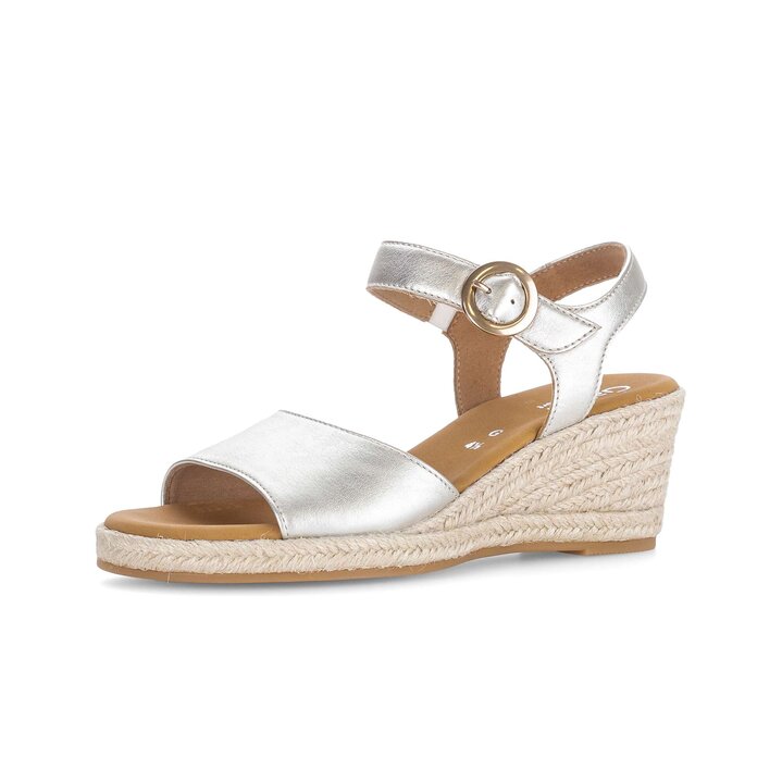 Sandalo con zeppa argento #2