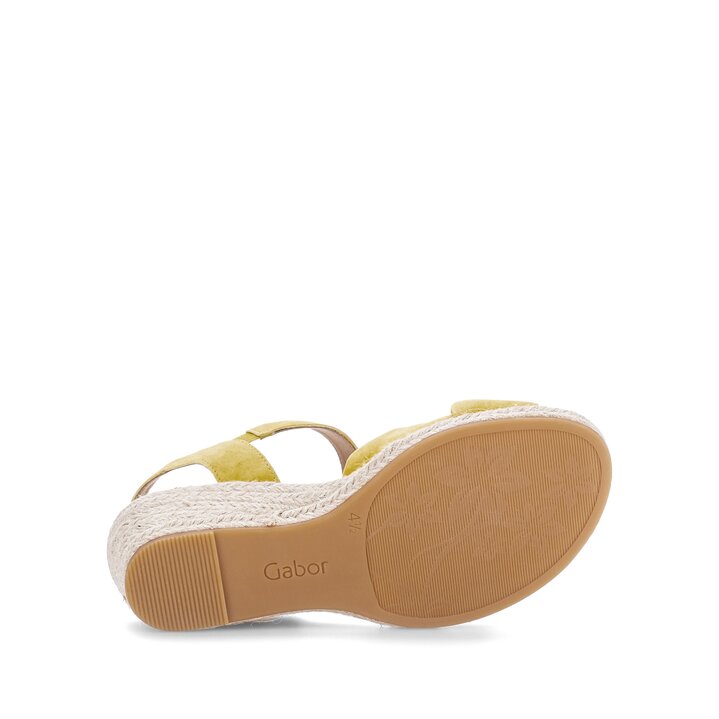 Sandales compensées jaune #4