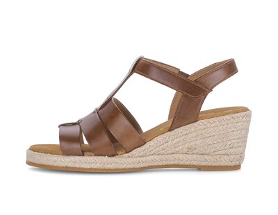 Keilsandalette braun