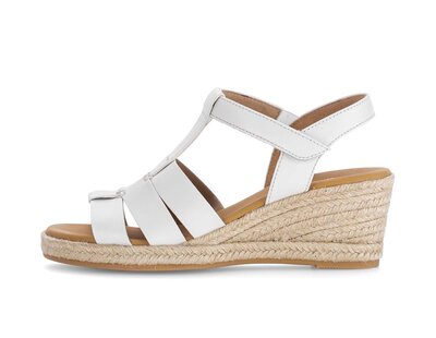 Sandales compensées blanc