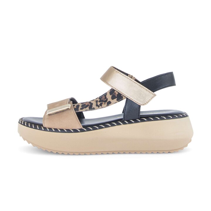 Sandale met plateauzool beige #0