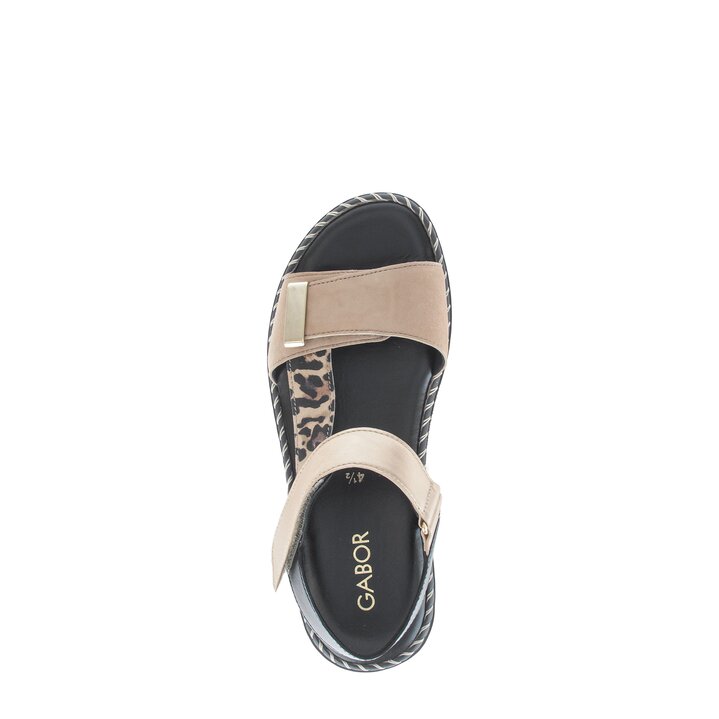 Sandale met plateauzool beige #5