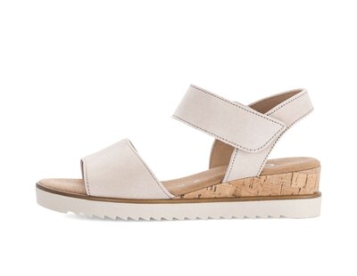 Sandalo con plateau beige