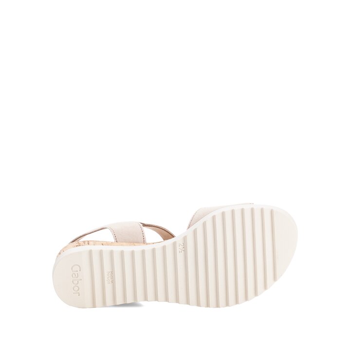 Sandale à plateforme beige #4