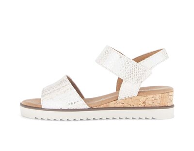 Sandalo con plateau argento