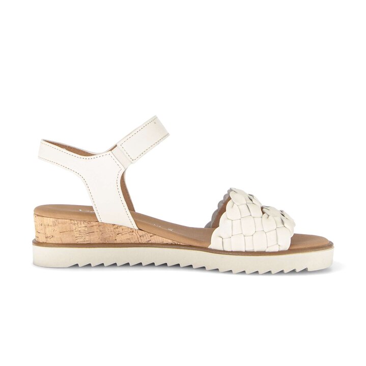 Sandales compensées crème #1