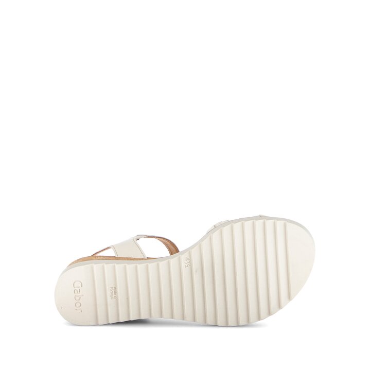Sandales compensées crème #4