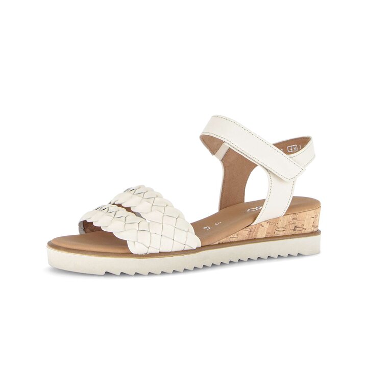 Sandales compensées crème #2