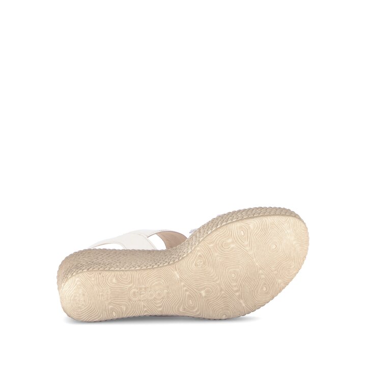 Sandales compensées crème #4