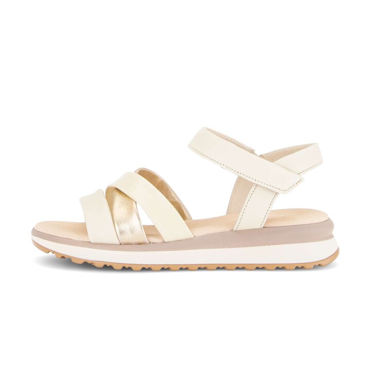 Sandal met riempjes beige #0