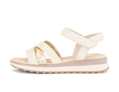 Riemchensandale beige