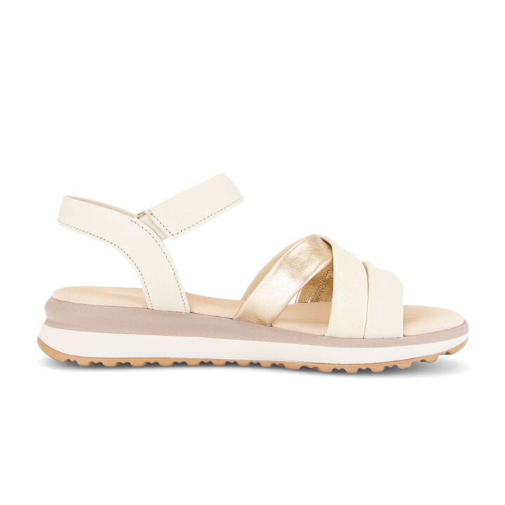Sandal met riempjes beige #1